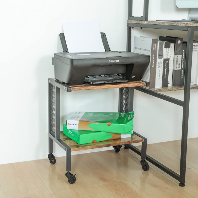 Platform Vesta Printer Stand With Storage, Under Desk Printer Table